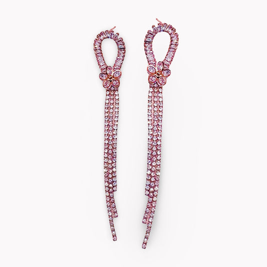 Mæktub Elysian Bloom Rose Gold Drop Earrings