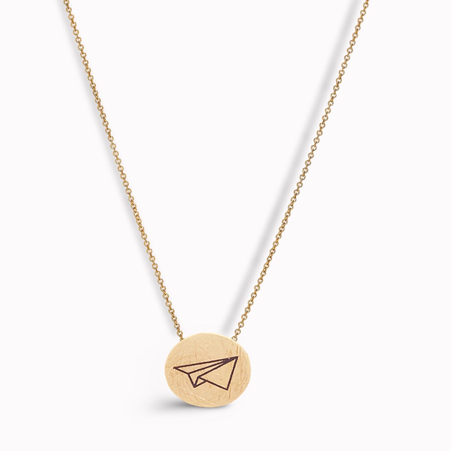 Paper Airplane Gold Necklace